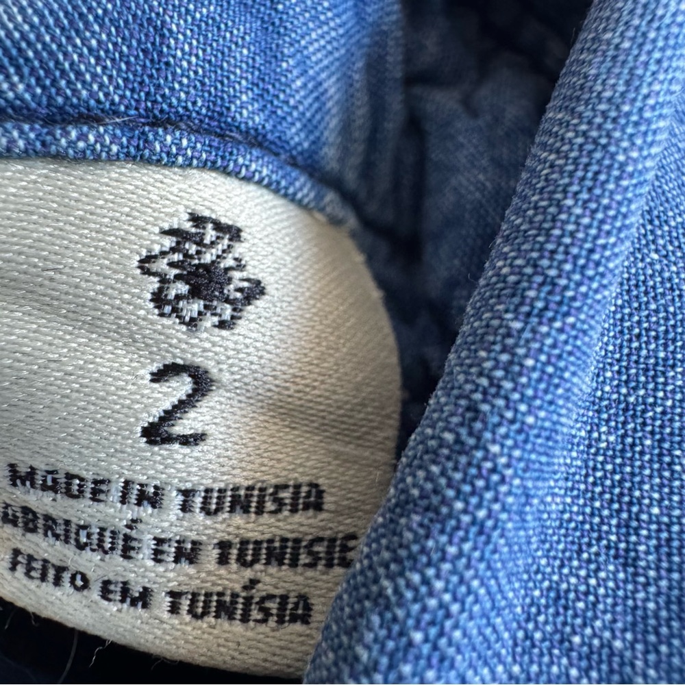 Scotch & Soda Maison Scotch Blue Denim Button Down Shirt Cotton Minimal Casual - Picture 12 of 13